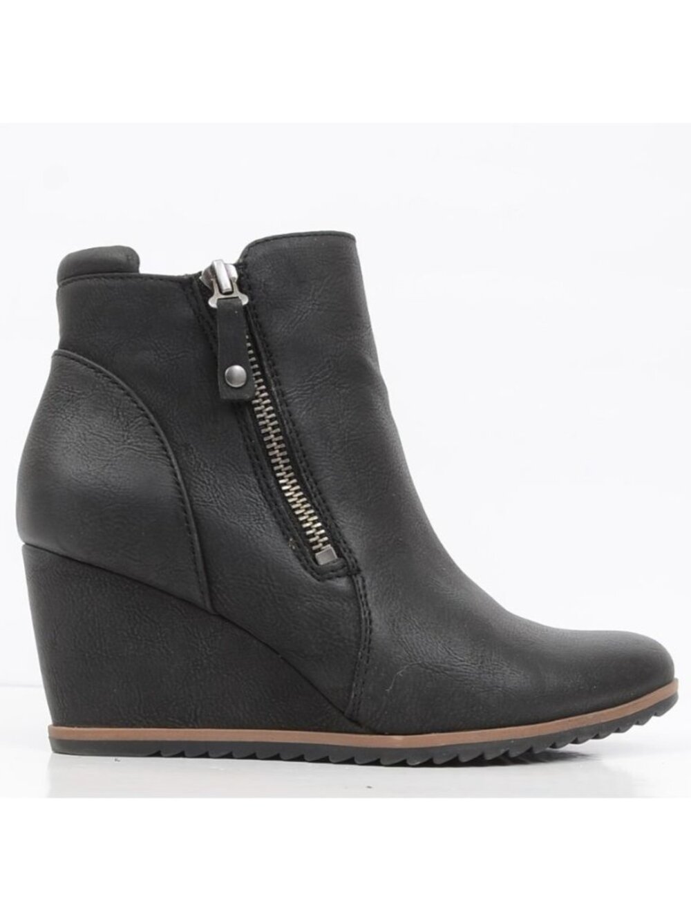 SOUL Naturalizer Women's 6.5 Haley Vegan Wedge Boot Vegan Leather Ankle Bootie